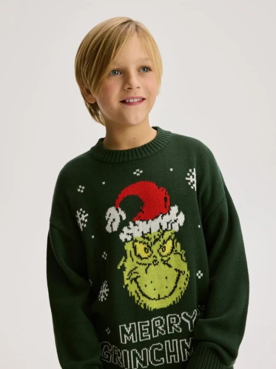 Obrázek produktu Reserved - Vánoční svetr Grinch - tmavě šedá