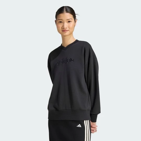 Obrázek produktu Saténová mikina Seasonal Essentials Satin V-Neck Adidas černá