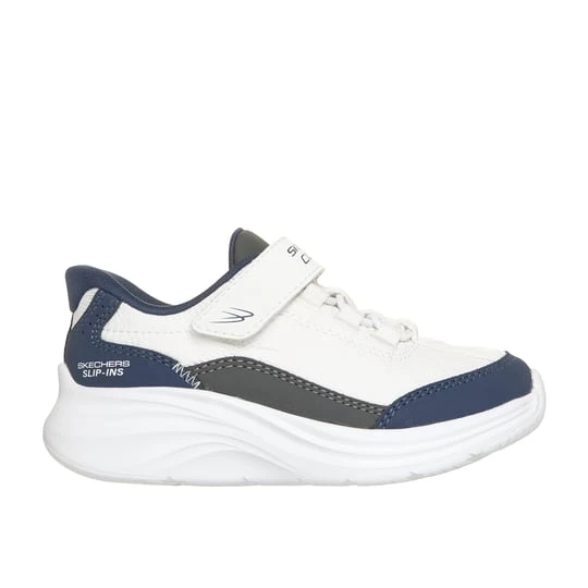 Obrázek produktu Skechers Chlapci Slip-ins: Comfy Sprints - Cozy Fit Shoes v Bílá/Tmave Modrá, Pratelné v pračce