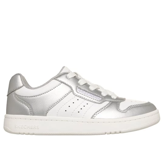 Obrázek produktu Skechers Dívky Quick Street Shoes v Stříbrná/Bílý, Velikost 32, Pratelné v pračce