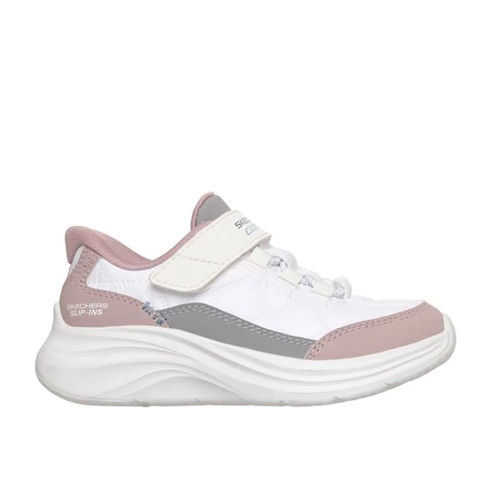 Obrázek produktu Skechers Dívky Slip-ins: Comfy Sprints - Cozy Fit Shoes v Bílý/ Levandule, Pratelné v pračce