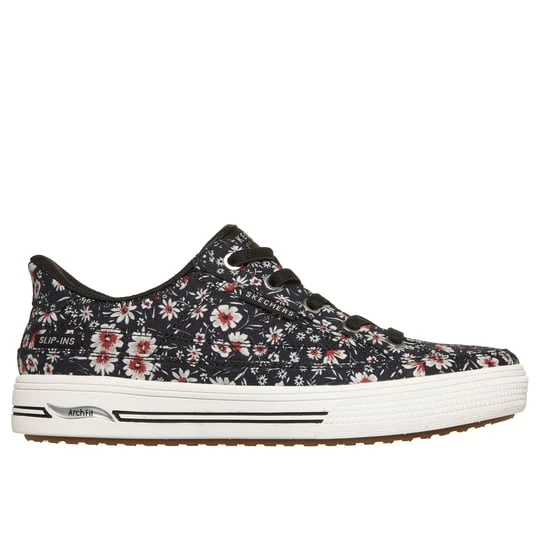 Obrázek produktu Skechers Ženy Slip-ins: Arch Fit Arcade - Wild Nite Shoes v Černá/Červené, Vegan, Pratelné v pračce