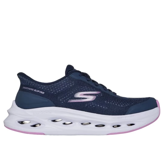 Obrázek produktu Skechers Ženy Slip-ins: Max Cushioning Glide-Step - Hartford Shoes v Tmave Modrá/Fialová, Vegan, Pratelné v pračce