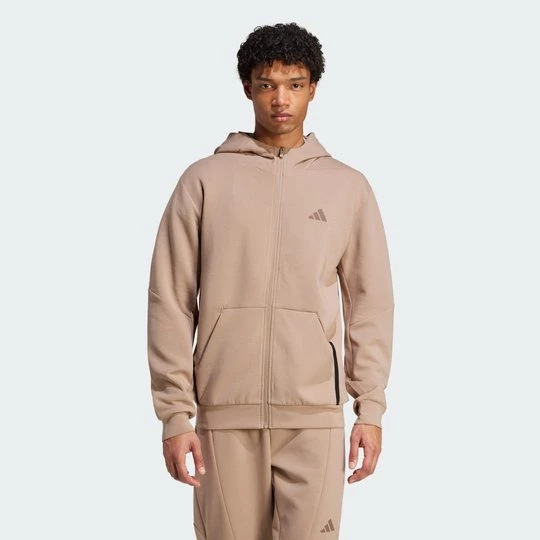 Obrázek produktu Sportovní bunda Designed for Training Full-Zip Adidas Chalky Brown