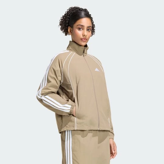 Obrázek produktu Sportovní top Iconic Woven with 3-Stripes Adidas Khaki Six