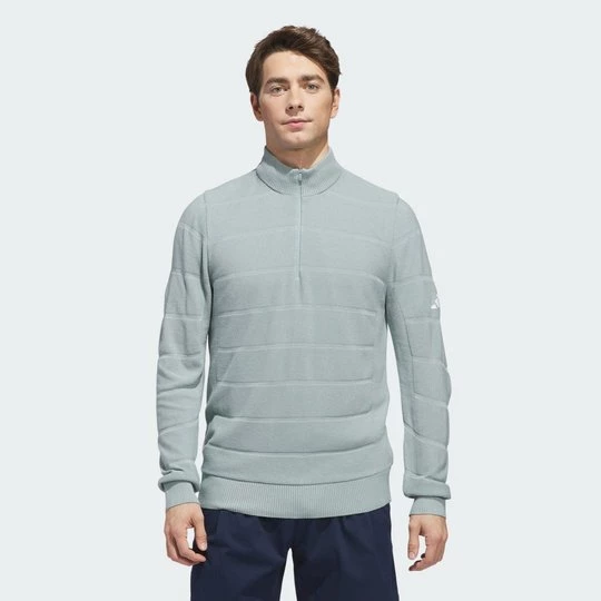 Obrázek produktu Svetr Ultimate365 Tour Wind Knit Quarter-Zip Adidas Wonder Sage