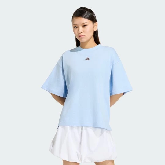 Obrázek produktu TRIČKO 3 STRIPES STUDIO BOYFRIEND Adidas Glow Blue