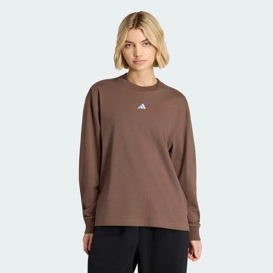 Obrázek produktu TRIČKO 3 STRIPES STUDIO BOYFRIEND LONGSLEEVE Adidas Earth Strata