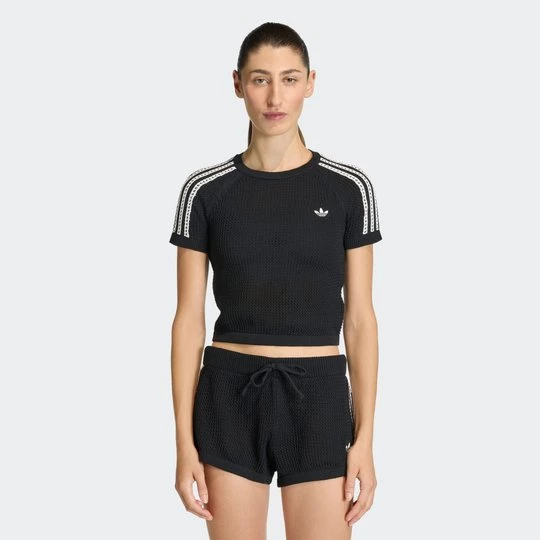 Obrázek produktu TRIČKO KNITTED CROCHET CALI TEE Adidas černá