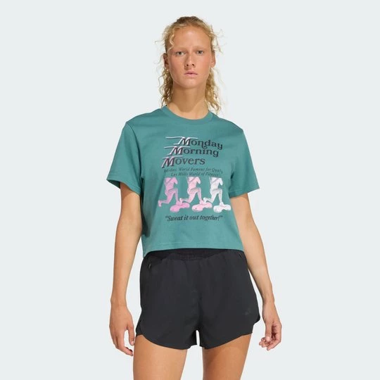 Obrázek produktu TRIČKO LESMILLS MOVERS GRAPHIC Adidas Preloved Teal