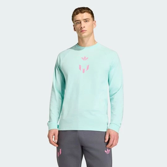 Obrázek produktu Tričko Messi Long Sleeve Adidas Semi Flash Aqua