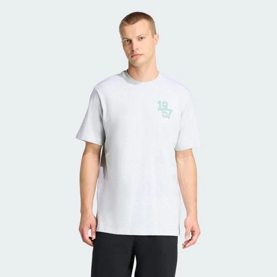 Obrázek produktu Tričko Real Madrid Heritage Heavy Cotton Adidas Light Grey Heather