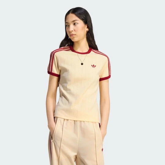 Obrázek produktu TRIČKO S KRÁTKÝM RUKÁVEM PINSTRIPE SLIM Adidas žlutá