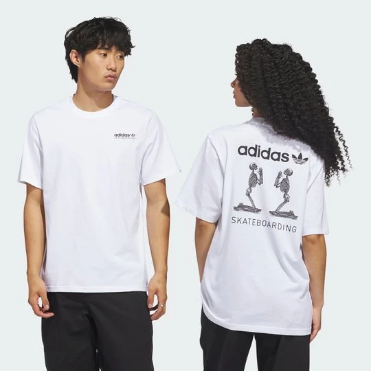 Obrázek produktu TRIČKO SKATEBOARDING SKELETONS Adidas bílá