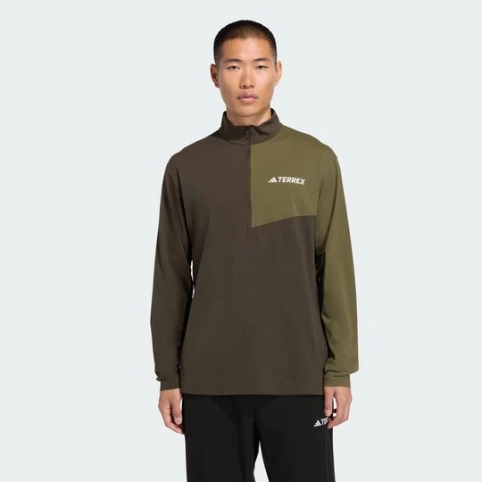 Obrázek produktu Tričko Terrex Multi Climacool 1/2 Zip Long Sleeve Adidas Shadow Olive