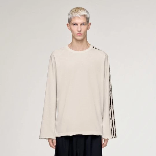 Obrázek produktu TRIČKO Y-3 RAW EDGE 3 STRIPES LONG SLEEVE Adidas Chalk White