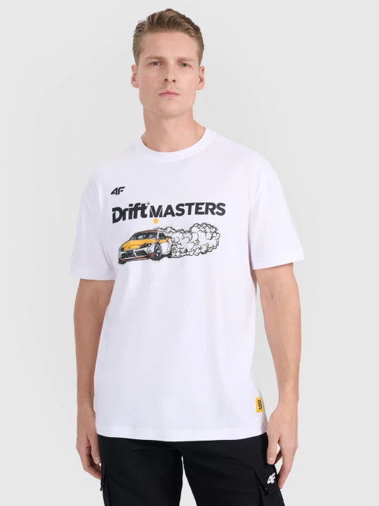 Obrázek produktu Unisex regular tričko s potiskem 4F x Drift Masters - bílé