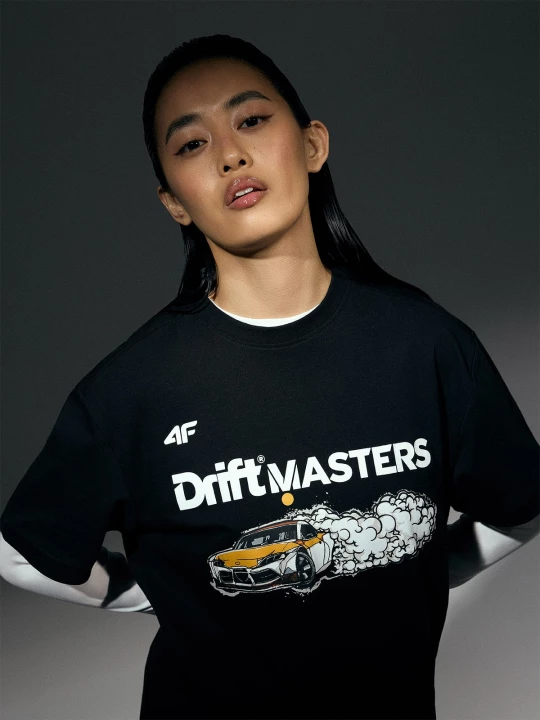 Obrázek produktu Unisex regular tričko s potiskem 4F x Drift Masters - černé