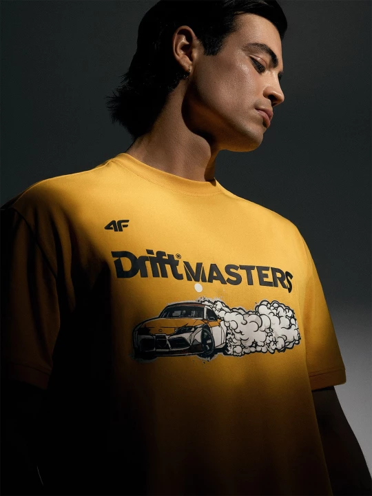 Obrázek produktu Unisex regular tričko s potiskem 4F x Drift Masters - žluté