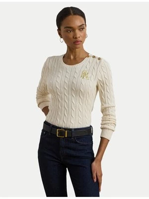 Obrázek produktu Lauren Ralph Lauren Svetr 200932223002 Écru Slim Fit Krémová