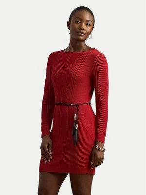 Obrázek produktu LAUREN RALPH LAUREN Úpletové šaty 200971346001 Červená Slim Fit