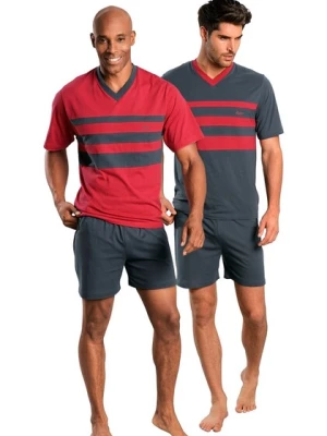 Obrázek produktu LE JOGGER Pyžamo krátké  tmavě šedá / červená