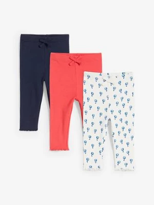 Obrázek produktu Legginsy (3 pary), z bawełny organicznej w prążek bonprix