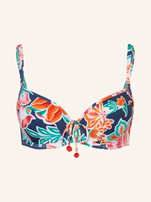 Obrázek produktu Lidea Bikini Top S Kosticemi Petal Patch tmavě modrá / oranžová / tmavě zelená