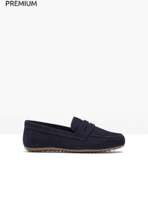 Obrázek produktu Loafersy ze skóry welurowej bonprix