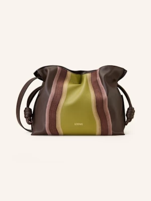 Obrázek produktu Loewe Kabelka Přes Rameno Flamenco Medium tmavě hnědá / hnědá / světle zelená