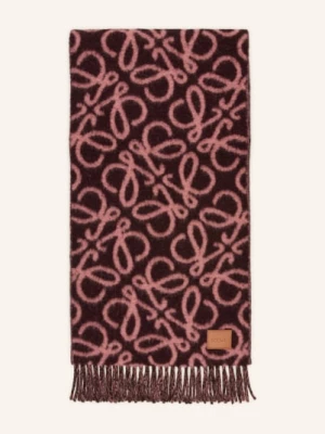 Obrázek produktu Loewe Šála Anagram S Alpakou tmavě hnědá / starorůžová