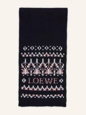 Obrázek produktu Loewe Šála S Flitry tmavě modrá / hnědá / krémová