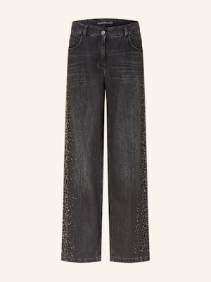 Obrázek produktu Luisa Cerano Wide Leg Džíny S Ozdobnými Kamínky 1 black
