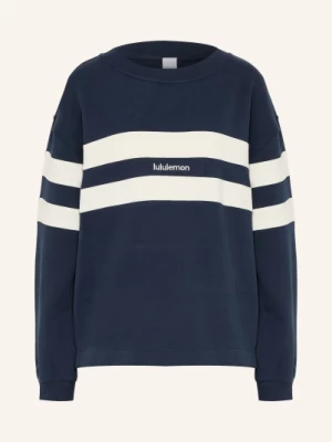 Obrázek produktu Lululemon Oversized Mikina Steady State tmavě modrá / krémová