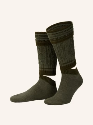Obrázek produktu Lusana Ponožkové Návleky Loferl Wadlwärmer Z Merino Vlny olivová