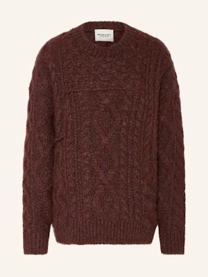 Obrázek produktu Marant Étoile Oversized Svetr Deotille hnědá / tmavě červená