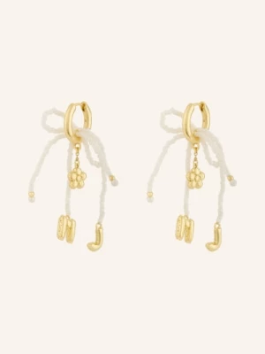 Obrázek produktu Marc Jacobs Náušnice The Beaded Mj Ballon Earrings zlatá / bílá