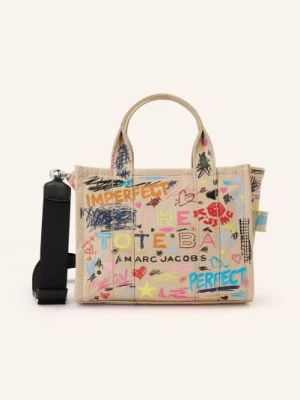Obrázek produktu Marc Jacobs Taška Přes Rameno The Punk Scribble Canvas Small Tote Bag světle hnědá / červená / černá