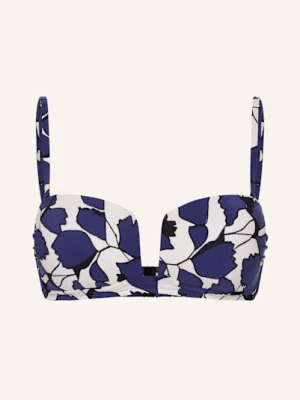Obrázek produktu Maryan Mehlhorn Bandeau Horní Díl Bikin Blue Leaves modrá / krémová / černá
