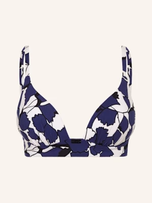 Obrázek produktu Maryan Mehlhorn Bralette Horní Díl Bikin Blue Leaves modrá / krémová / černá