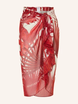 Obrázek produktu Maryan Mehlhorn Hedvábný Pareo Palmaria červená / tmavě červená / bílá