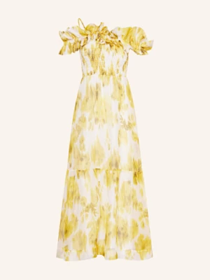 Obrázek produktu Maryan Mehlhorn Plážové Šaty Soft Focus Florals Se Lnem A Hedvábím bílá / žlutá