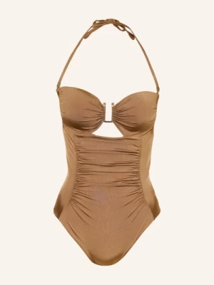 Obrázek produktu Max Mara Beachwear Bandeau Plavky Bchcurva S Výřezem velbloudí
