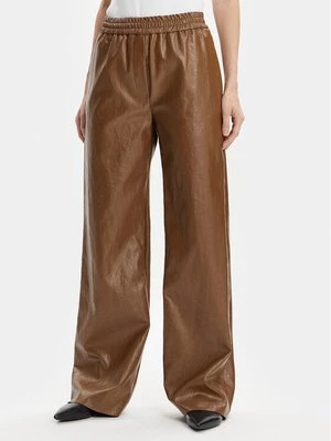 Obrázek produktu Max Mara Leisure Kalhoty z imitace kůže Brezza 2415131141 Hnědá Wide Leg