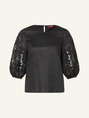 Obrázek produktu Max Mara Studio Blůza Mstordine S 3/4 Rukávy A Prolamovanou Krajkou černá