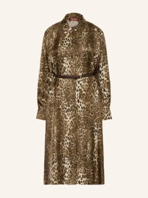 Obrázek produktu Max Mara Studio Hodvábné Šaty Vigile hnědá / světle hnědá / tmavě hnědá