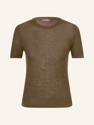 Obrázek produktu Max Mara Studio Pletené Tričko Lepre S Flitry khaki / zlatá