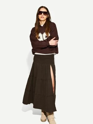 Obrázek produktu Maxi sukně Bershka skvrnitě světle hnědá