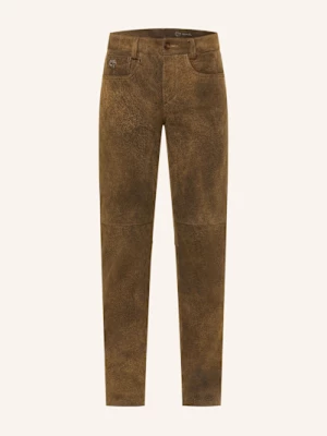 Obrázek produktu Meindl Kožené Kalhoty Bullrider Slim Regular Fit hnědá