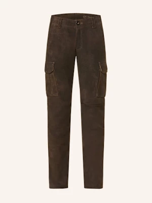 Obrázek produktu Meindl Kožené Kalhoty Island Trousers Slim Fit tmavě hnědá